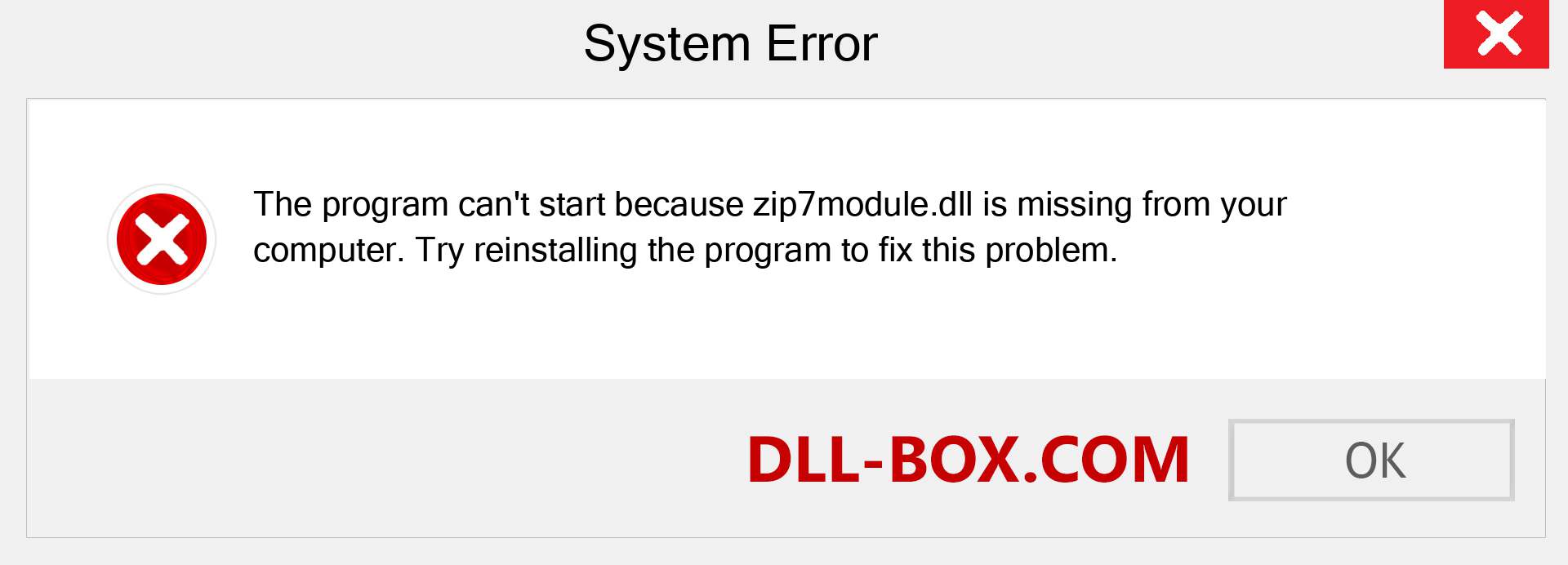  zip7module.dll file is missing?. Download for Windows 7, 8, 10 - Fix  zip7module dll Missing Error on Windows, photos, images